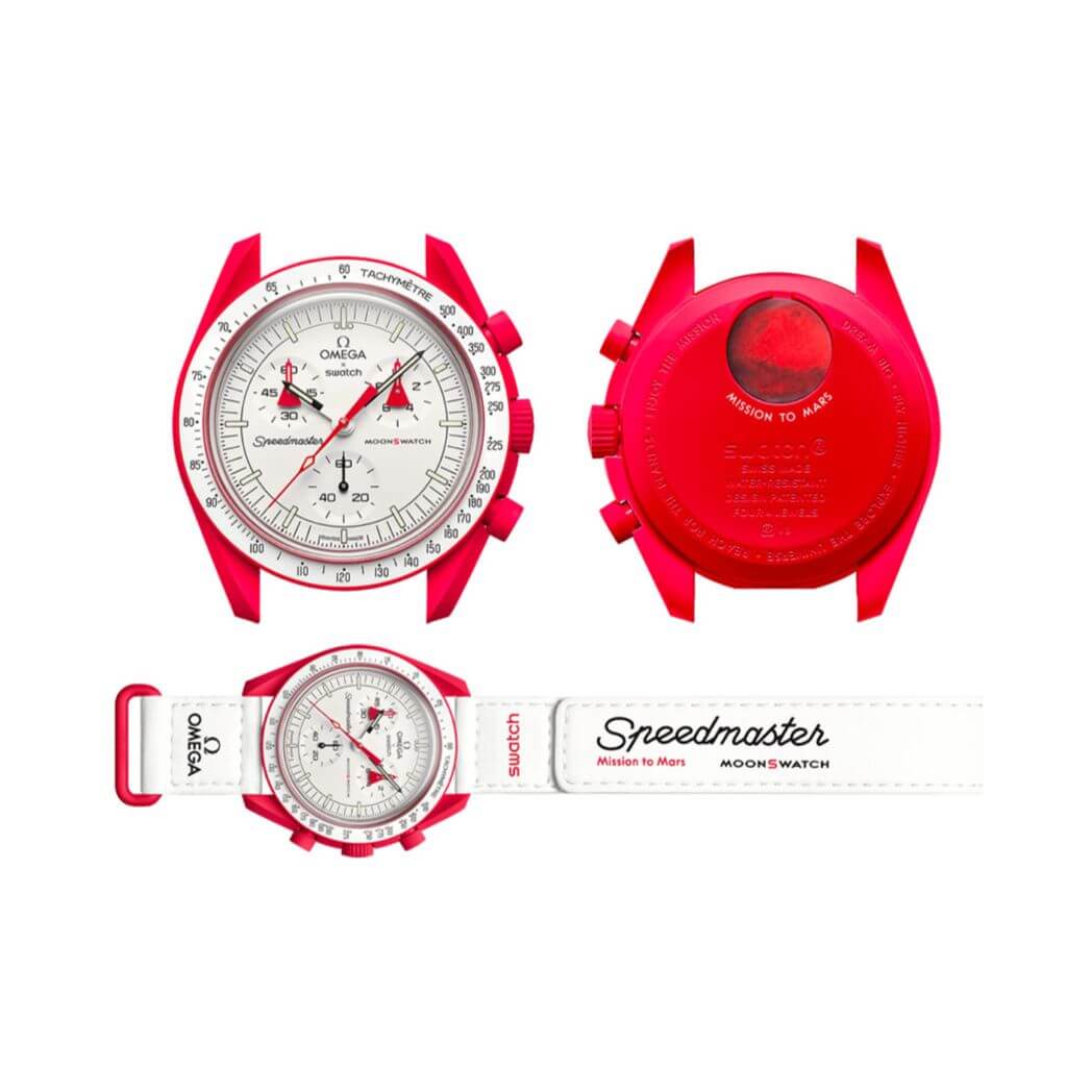 Omega X Swatch Mission To Mars So33R100 Moonswatch Red Bioceramic