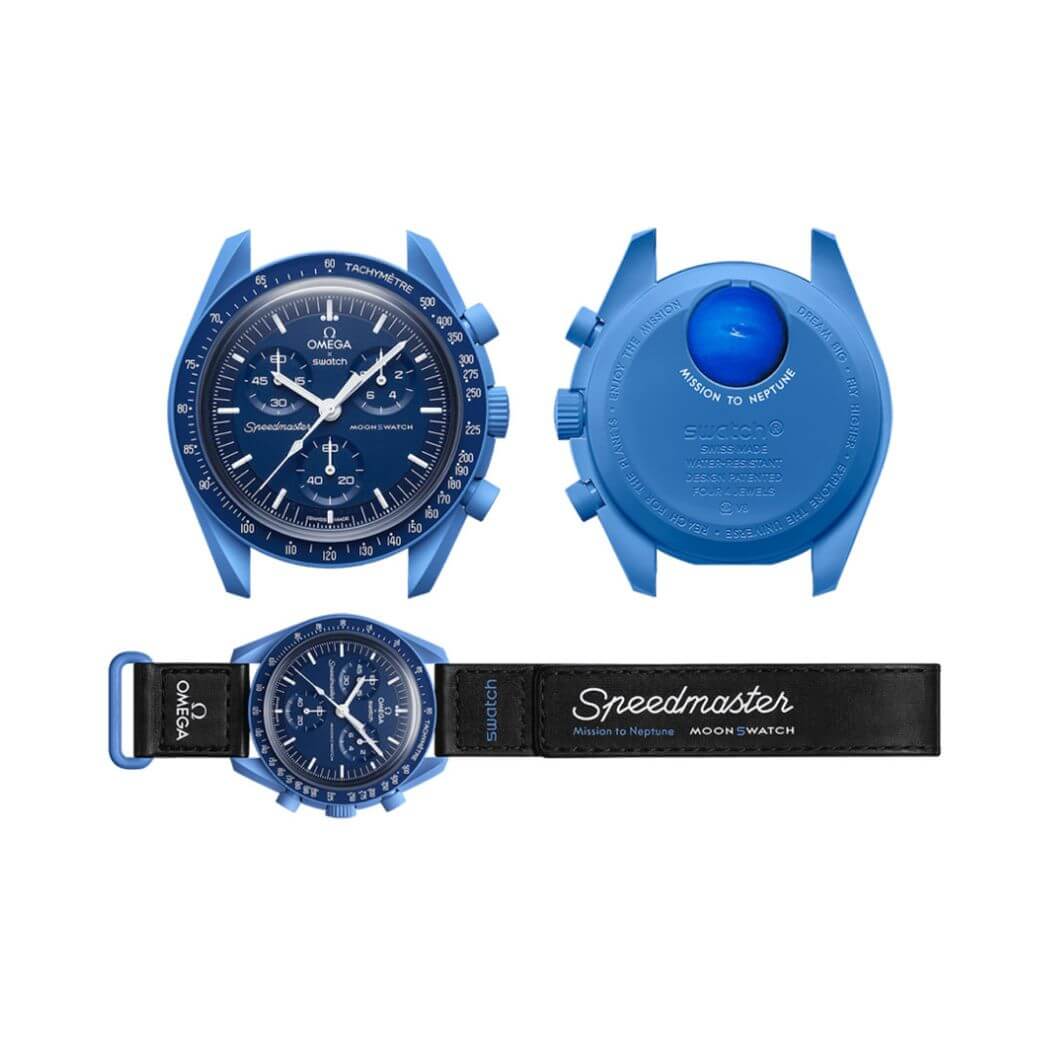 Omega X Swatch Mission To Neptune So33N100 Moonswatch Blue 