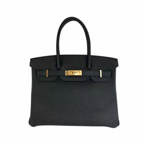 Hermes Birkin 25 Black Epsom Gold Hardware Handbag - Luxury Souq